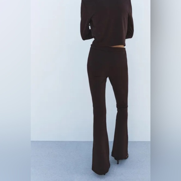 Zara Chocolate Flare Pants - Picture 2 of 6